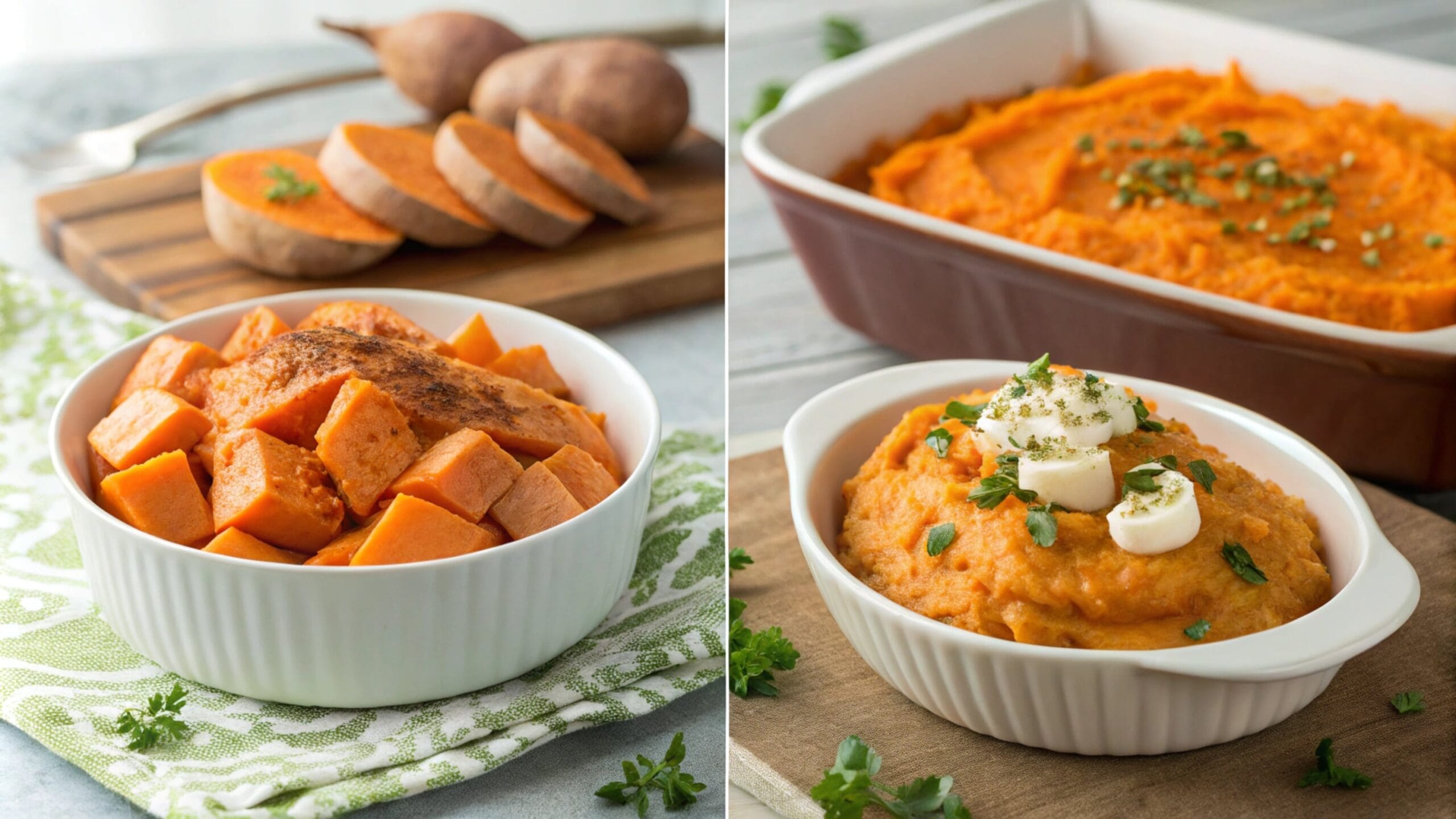 Bake or Boil Sweet Potatoes for Casserole