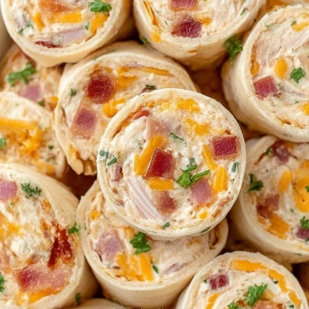Delicious Crack Chicken Pinwheels ready to serve.