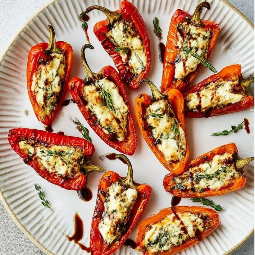 Delicious goat cheese pepper bites perfect for parties and gatherings