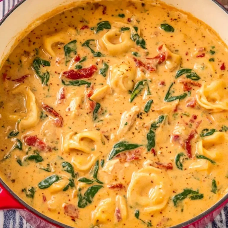 Bowl of Marry Me Tuscan Chicken Soup garnished with fresh herbs