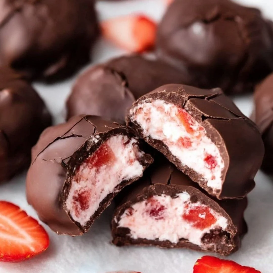 Delicious chocolate strawberry yogurt clusters recipe for a sweet treat.