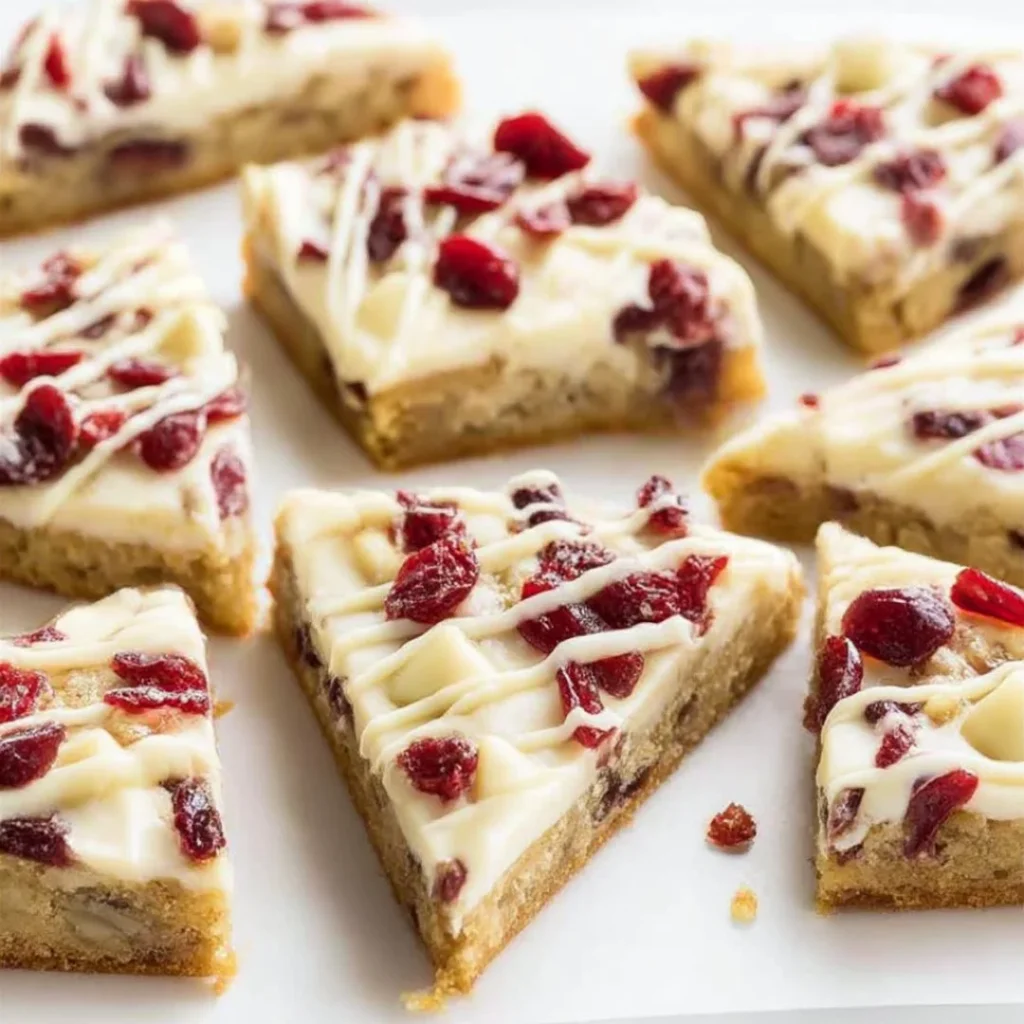 Homemade Cranberry Bliss Bars inspired by Starbucks recipe