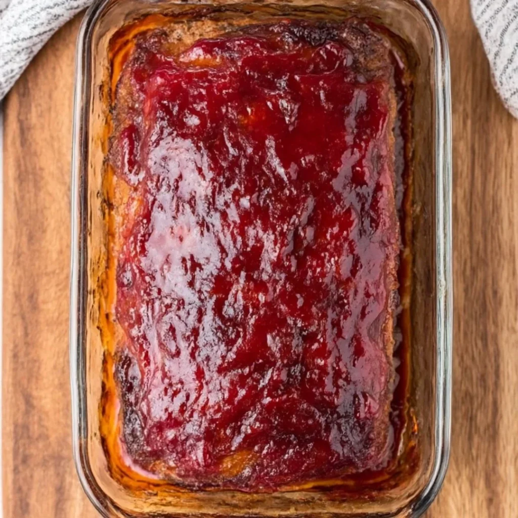 Homemade meatloaf served with mashed potatoes and vegetables