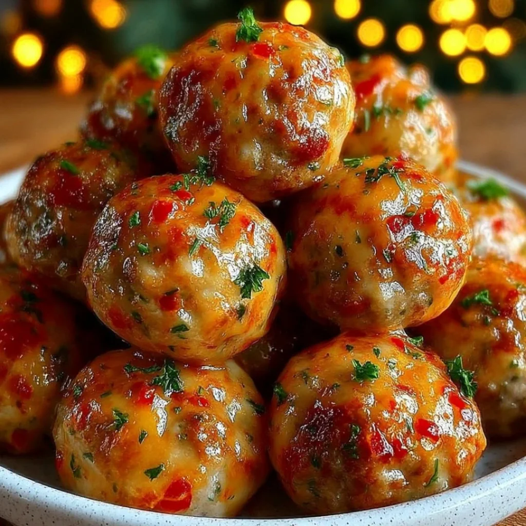 Delicious Rotel sausage balls served as a flavorful snack