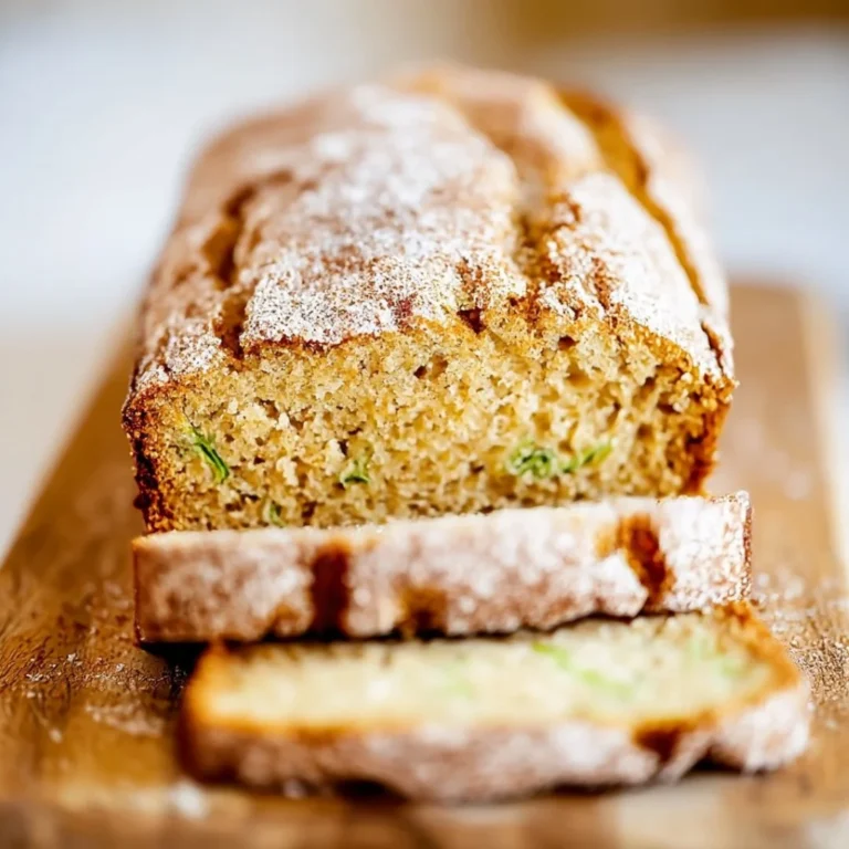 Moist and flavorful snickerdoodle zucchini bread with cinnamon sugar topping