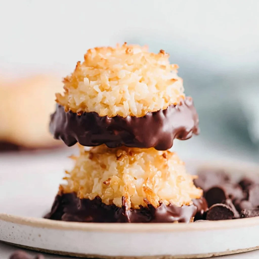Assorted homemade Coconut Macaroons on a plate