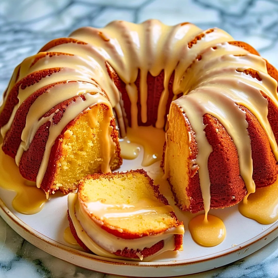 Delicious Eggnog Pound Cake garnished with holiday decorations