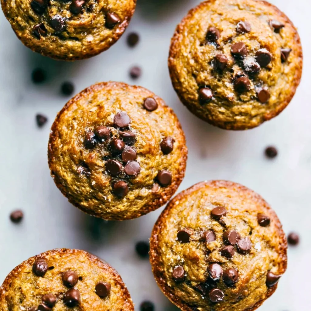 Delicious flourless banana muffins served on a plate