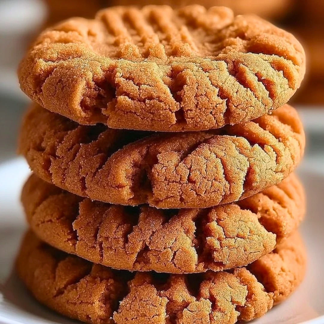 Delicious flourless peanut butter cookies on a baking tray