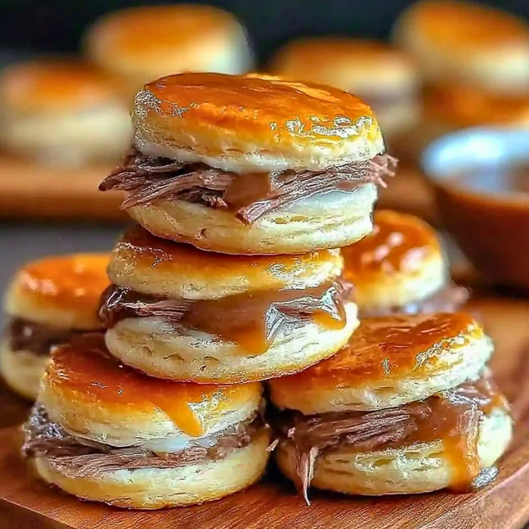 Delicious French Dip Biscuits served with dipping sauce