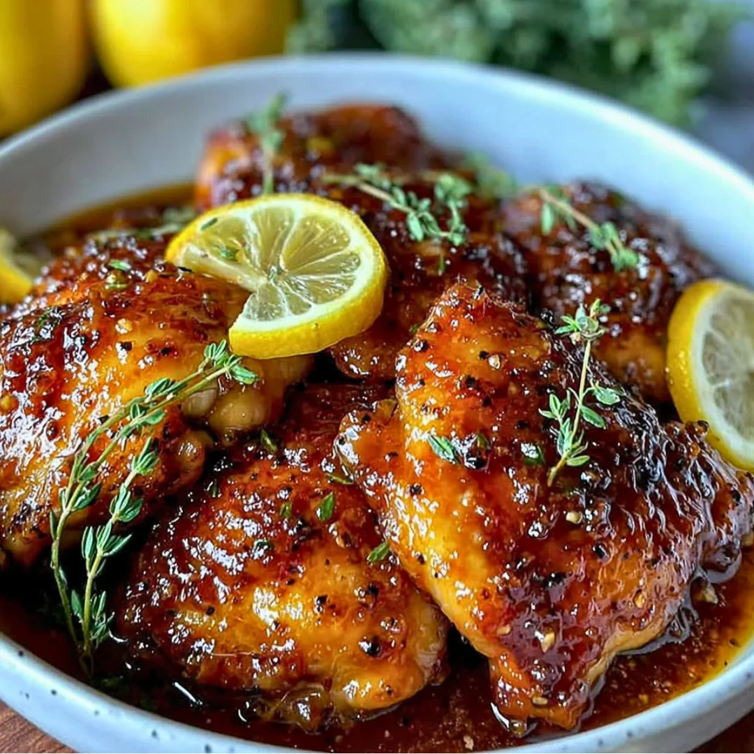 Delicious Lemon Pepper Chicken Thighs ready to be served