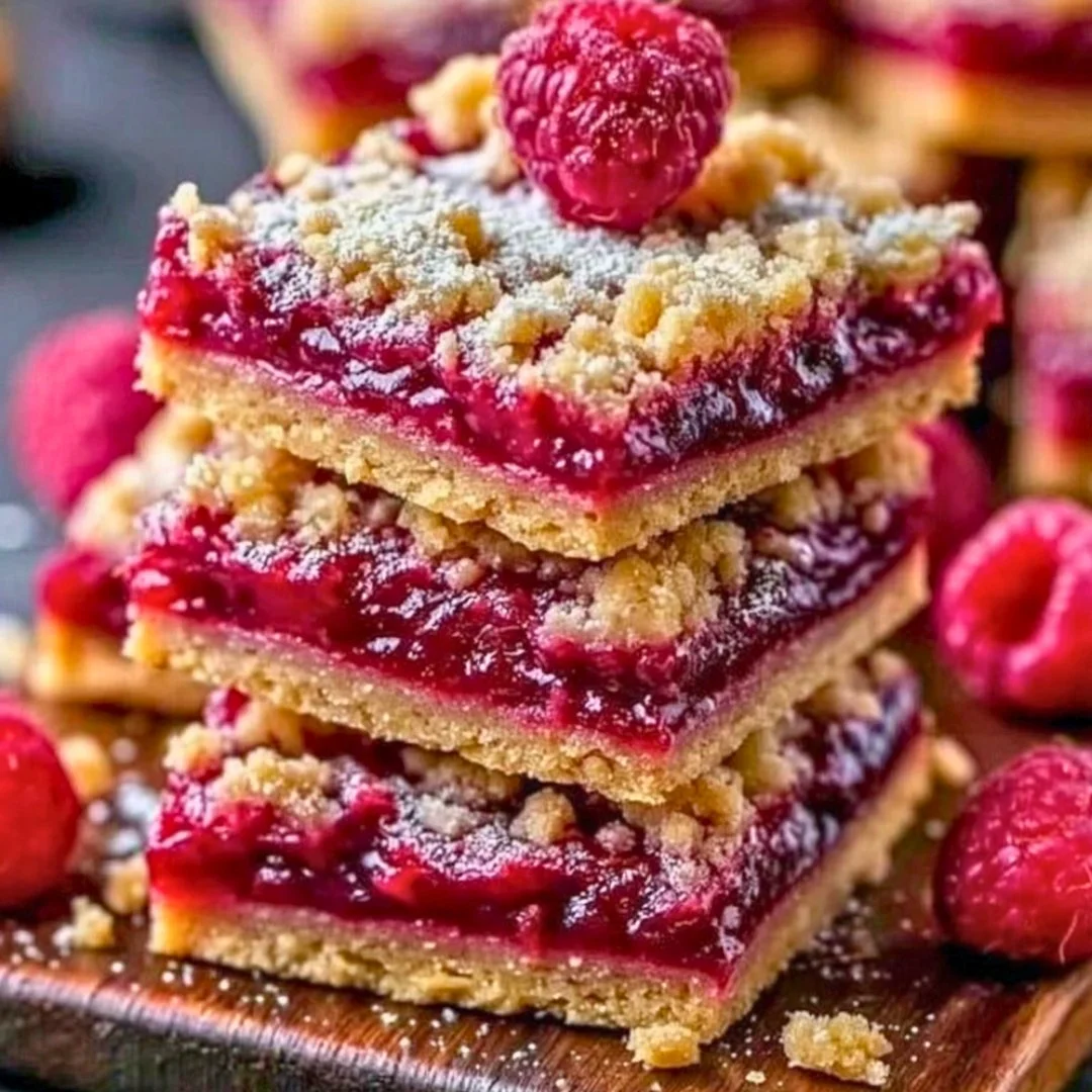 Homemade Raspberry Chocolate Bars with rich chocolate and fresh raspberries
