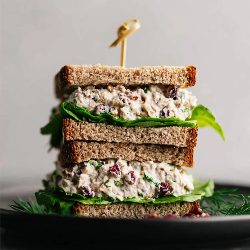 Fresh and colorful turkey salad with vegetables served in a bowl