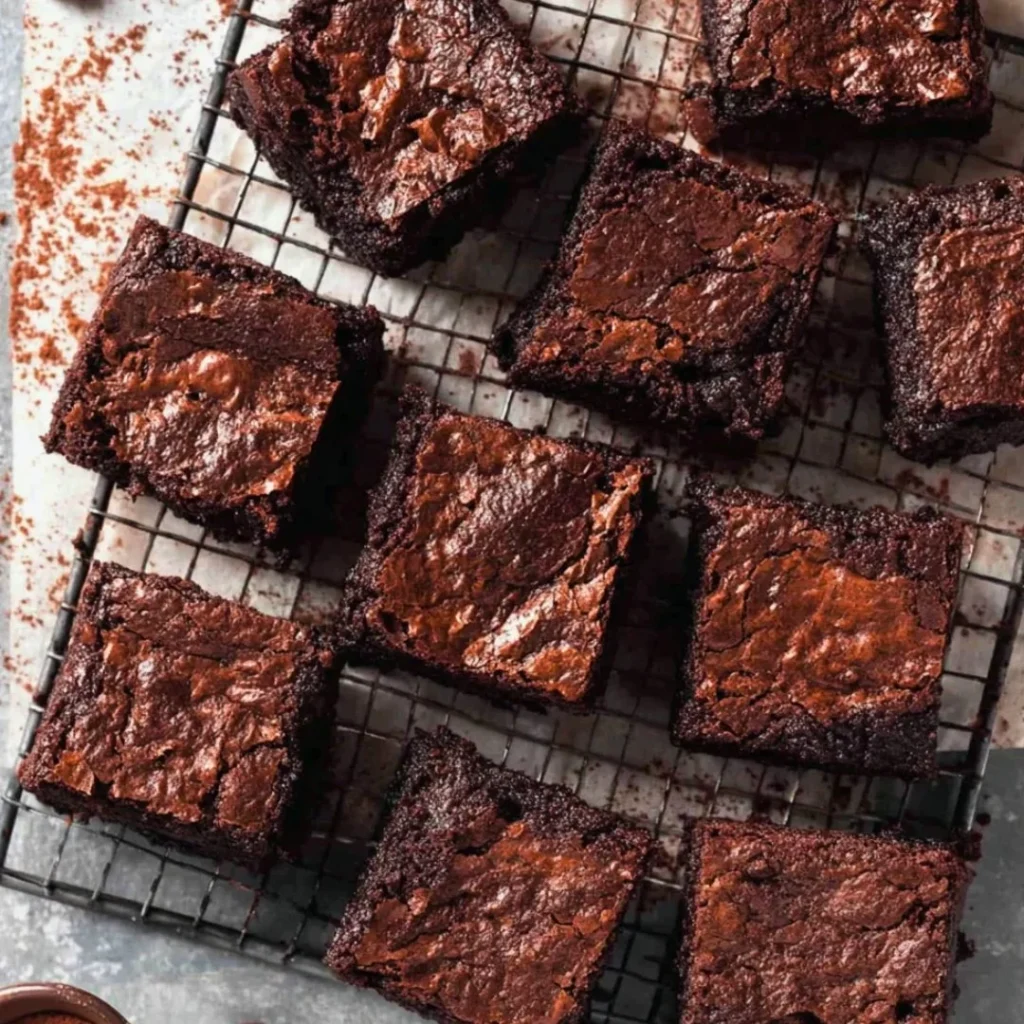 Delicious homemade brownies made using the best brownie recipe