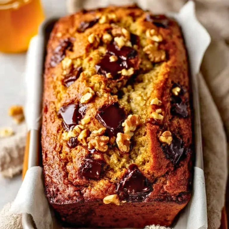 Slice of best Greek yogurt banana bread with bananas and yogurt on a wooden surface