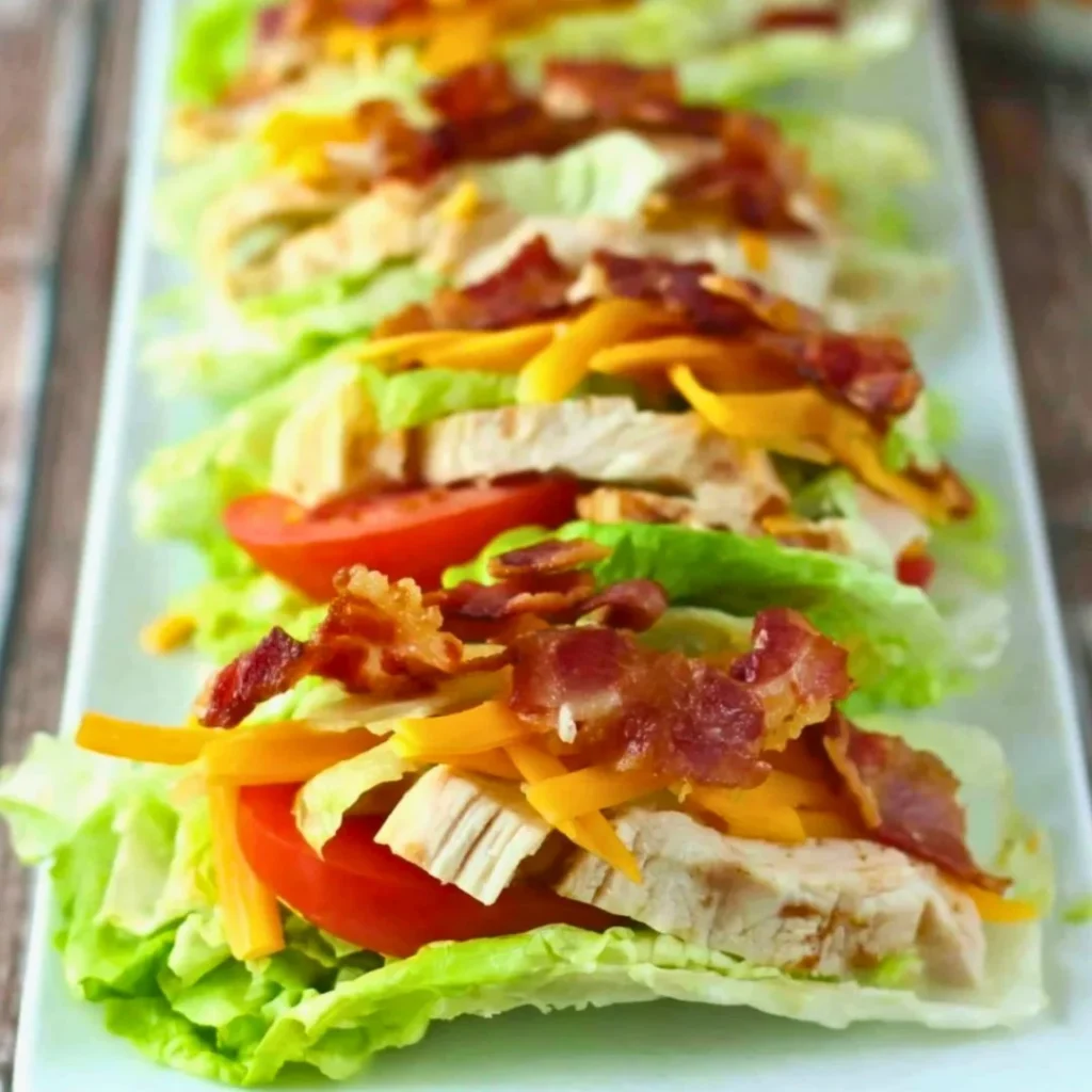 Keto Chicken Club Sandwich with fresh ingredients and low carb options