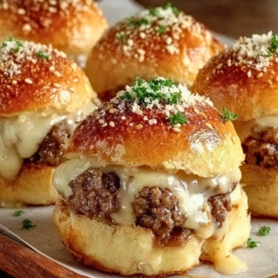 Delicious Mini Big Mac cheeseburgers served with fresh toppings.