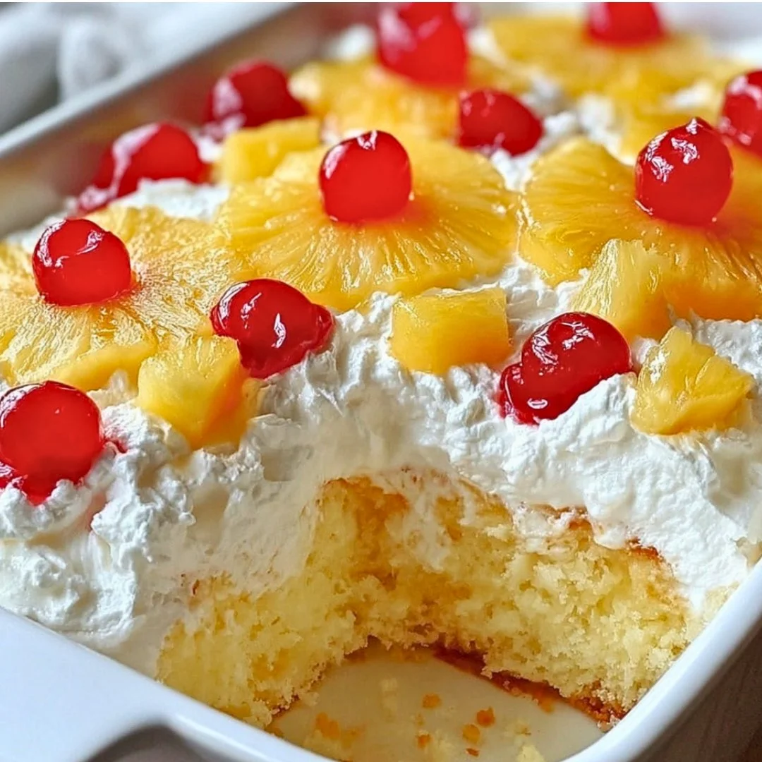Delicious Pineapple Heaven Cake with tropical flavors and creamy frosting