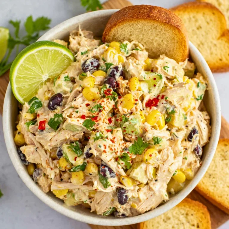 Colorful Southwest Chicken Salad with grilled chicken, black beans, and corn