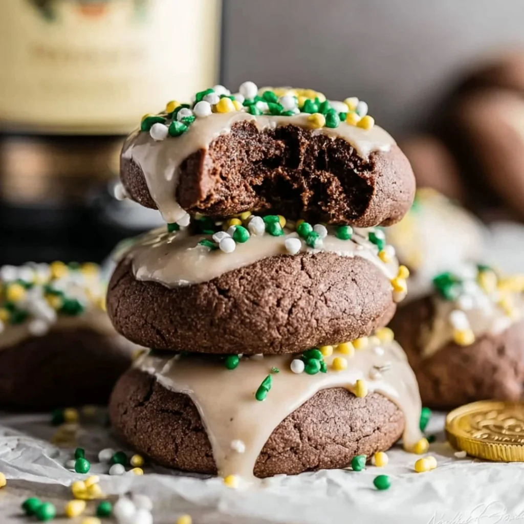 Bailey's Irish Cream cookies featuring a rich and creamy texture