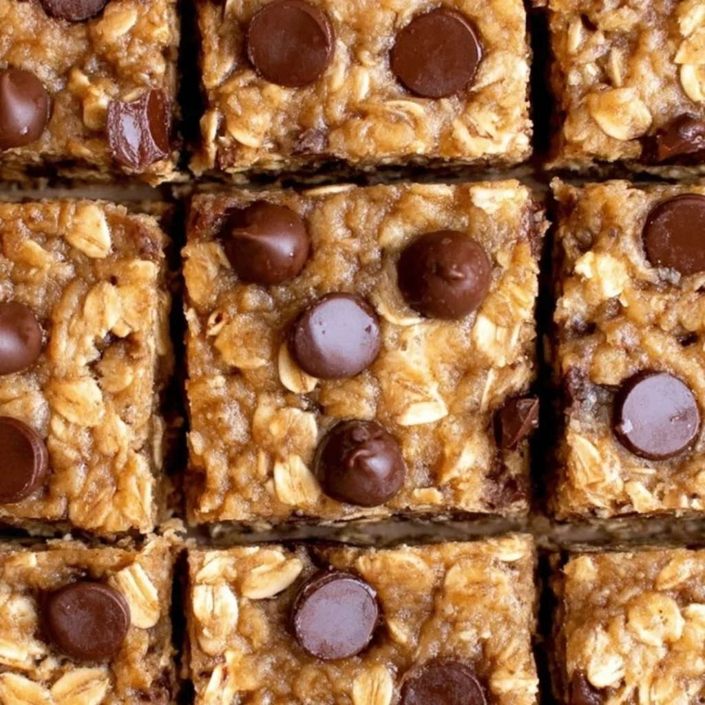 Homemade Banana Oatmeal Meal Prep Breakfast Bars ready for a nutritious breakfast