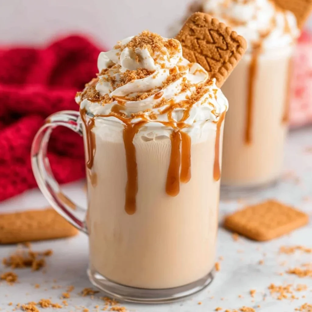Delicious Biscoff Cookie Butter Latte with creamy texture and coffee aroma.