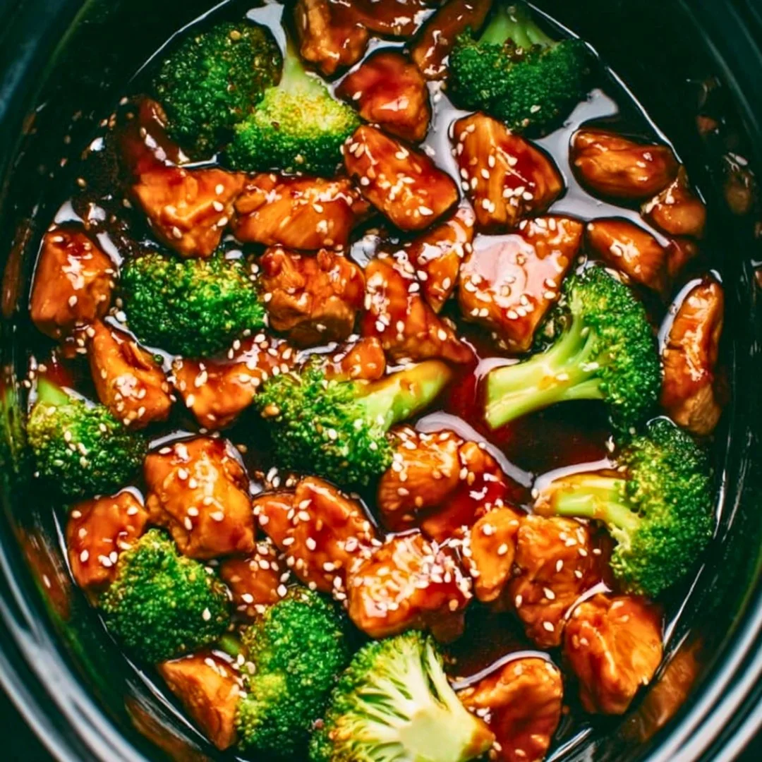 Delicious Dump and Go Crockpot Teriyaki Chicken ready to serve