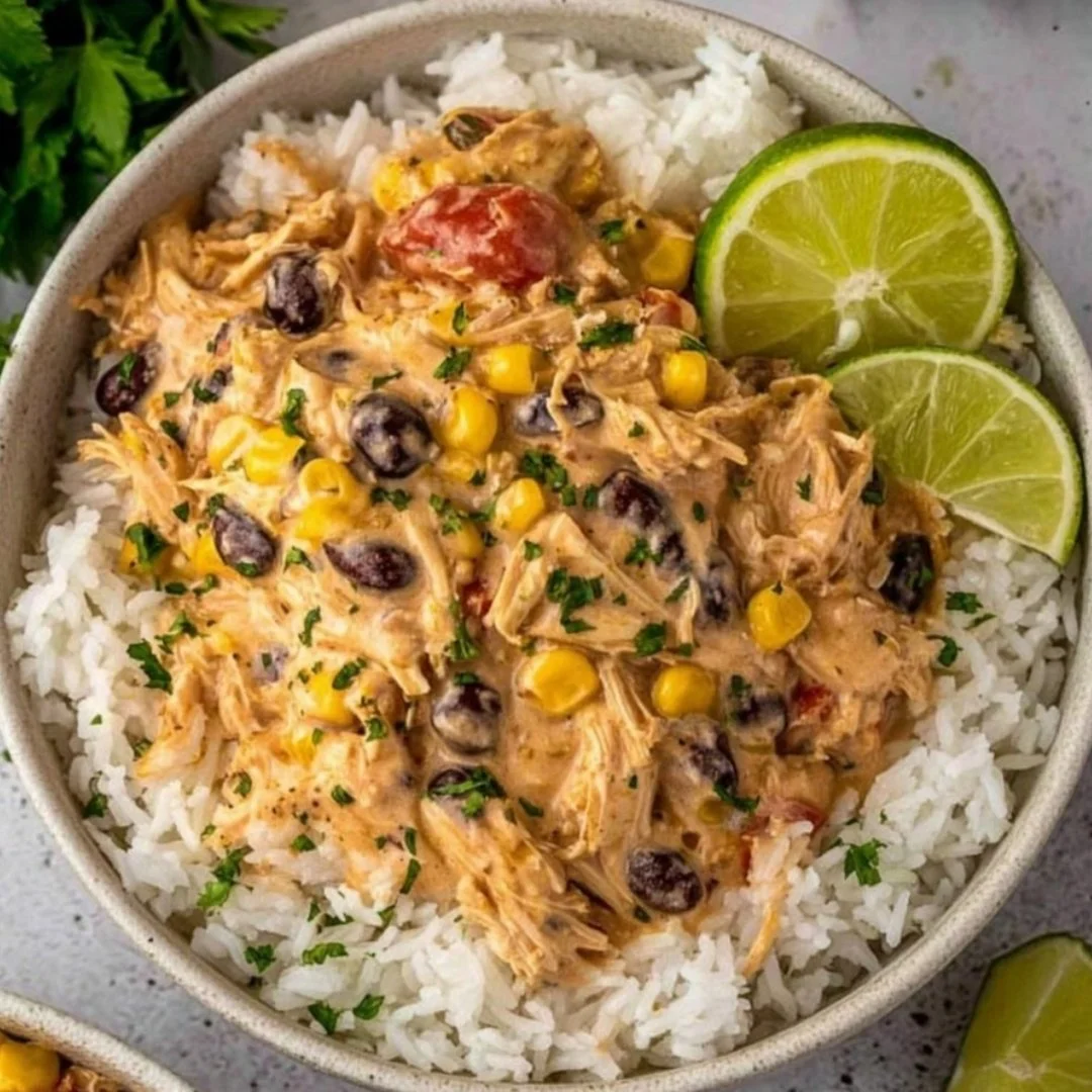 Delicious Fiesta Chicken dish garnished with fresh vegetables