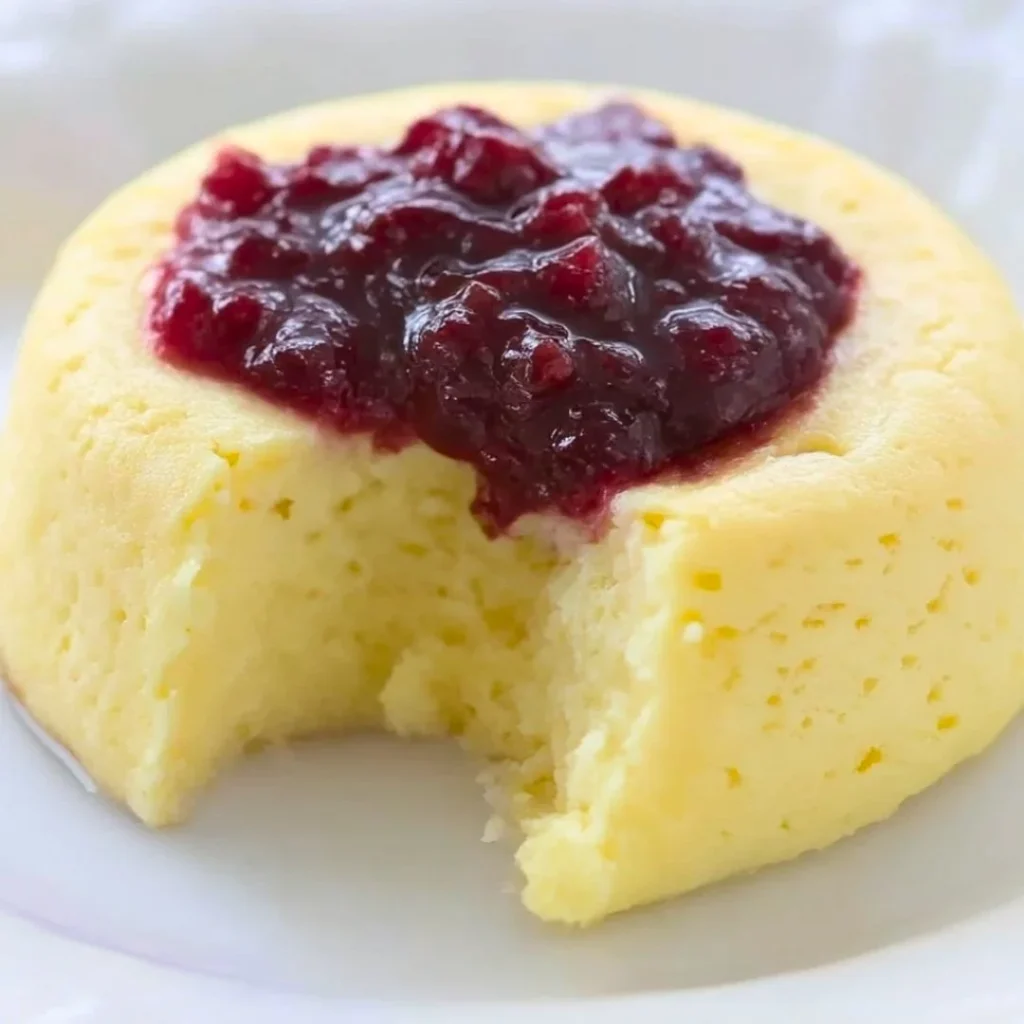 Delicious Keto Cheesecake slice topped with berries on a white plate