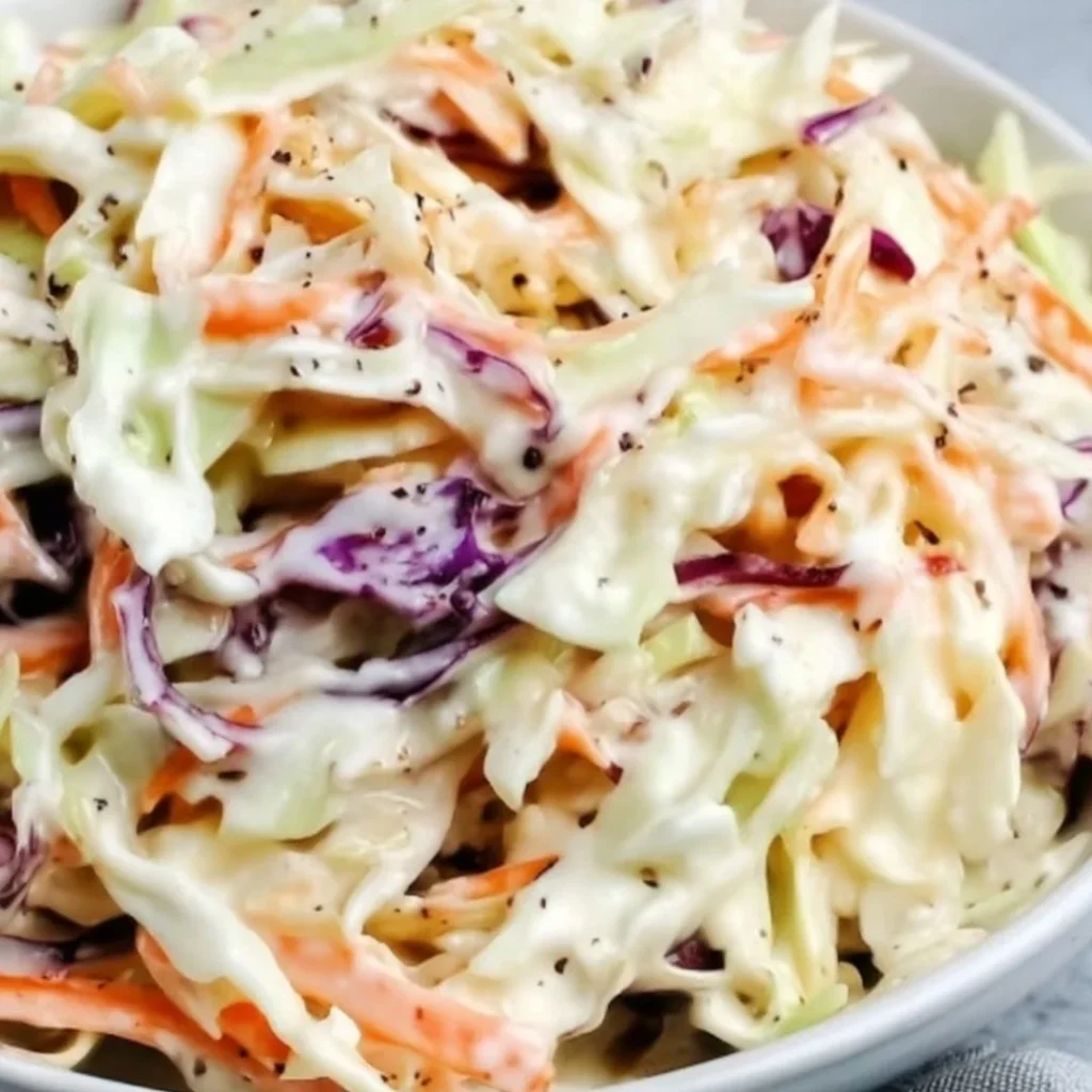 Bowl of Gordon Ramsay's crunchy coleslaw recipe with fresh vegetables