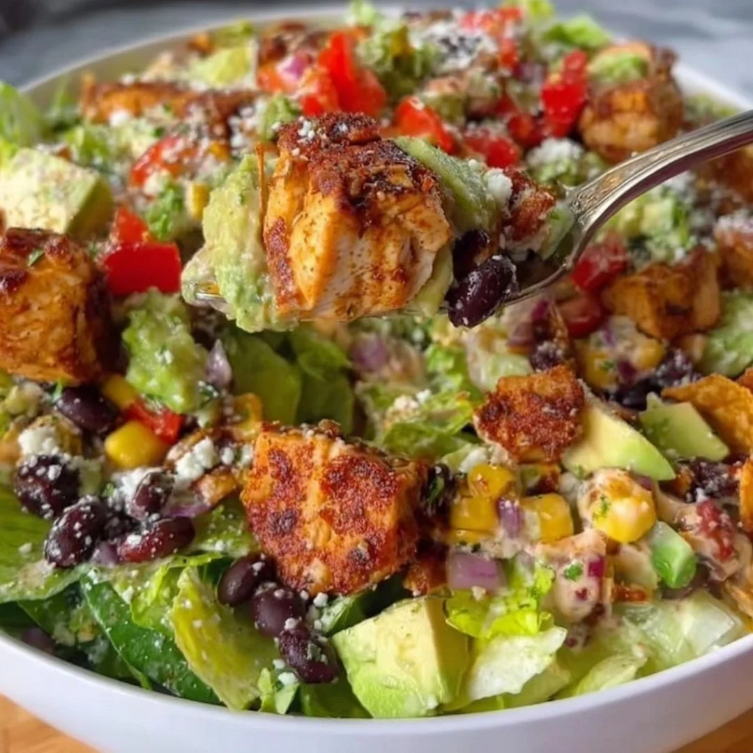 Delicious Santa Fe Salad with colorful ingredients and Southwest flavors