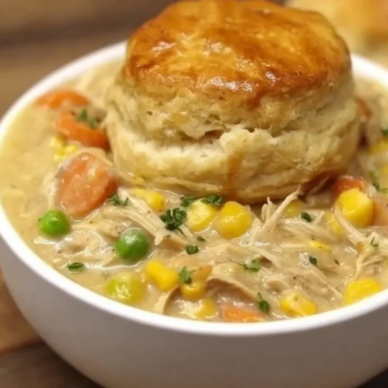 Delicious slow cooker chicken pot pie with vegetables and flaky crust