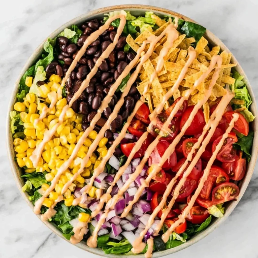Delicious Southwest Salad with fresh ingredients and zesty dressing