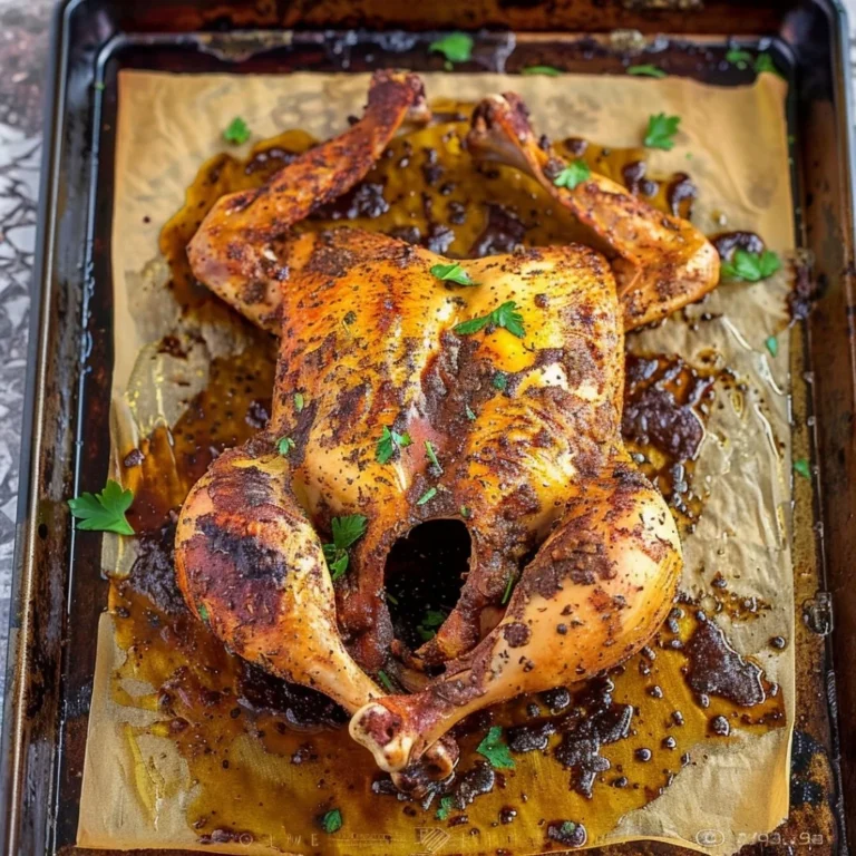 Juicy spatchcock chicken cooked to perfection