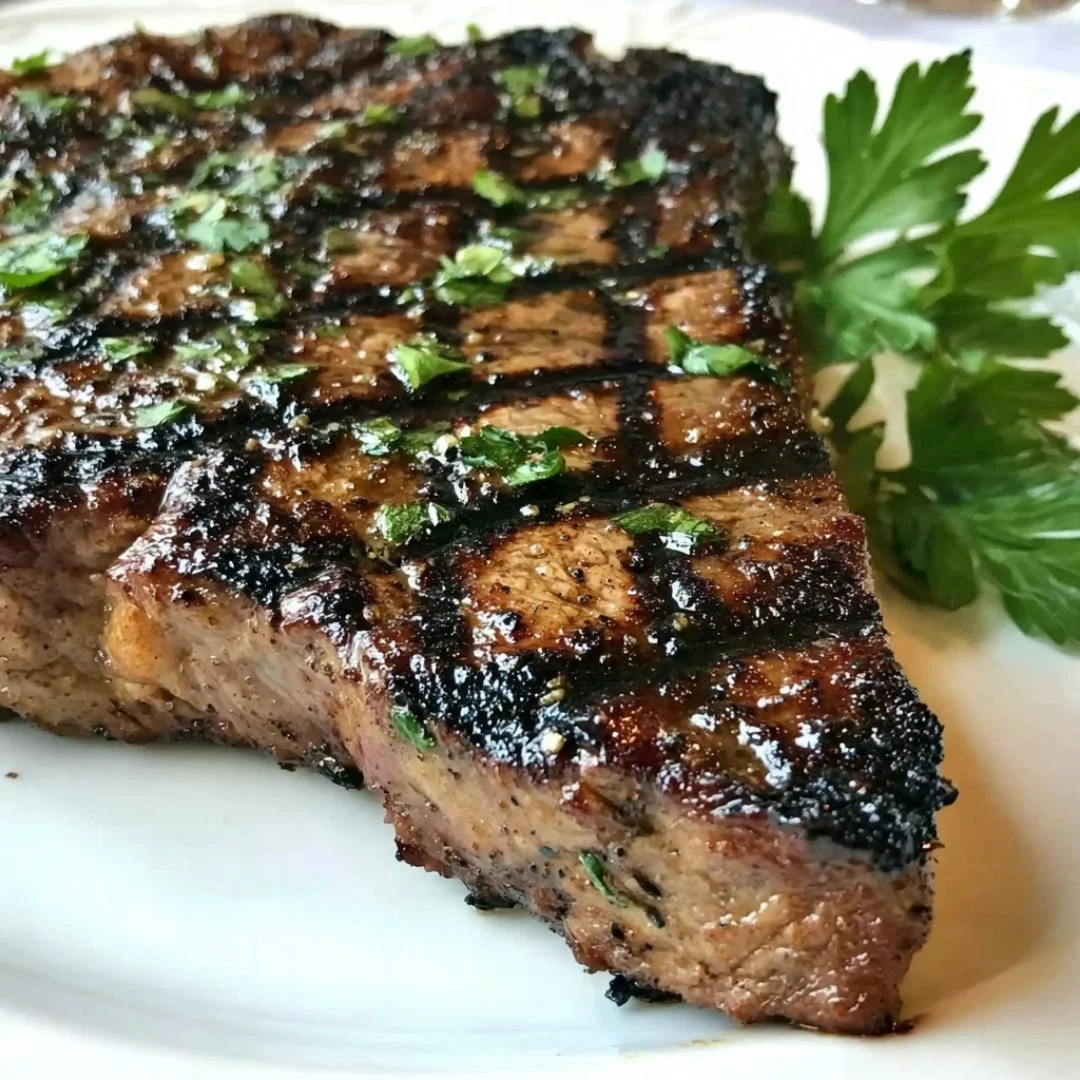 A delicious steak marinated in the best steak marinade recipe.
