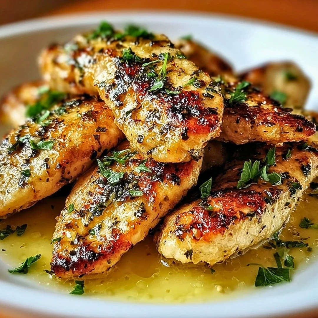 Juicy Greek chicken tenders served with a side of tzatziki sauce