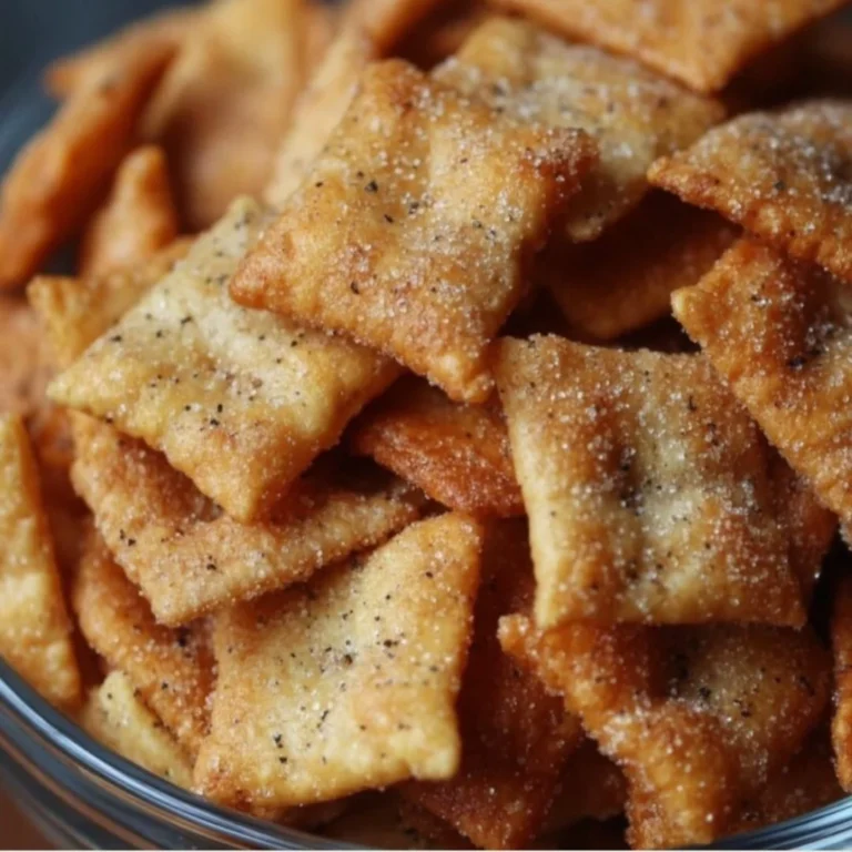 Bowl of homemade Cinnamon Toast Crunch cereal with a sprinkle of cinnamon.
