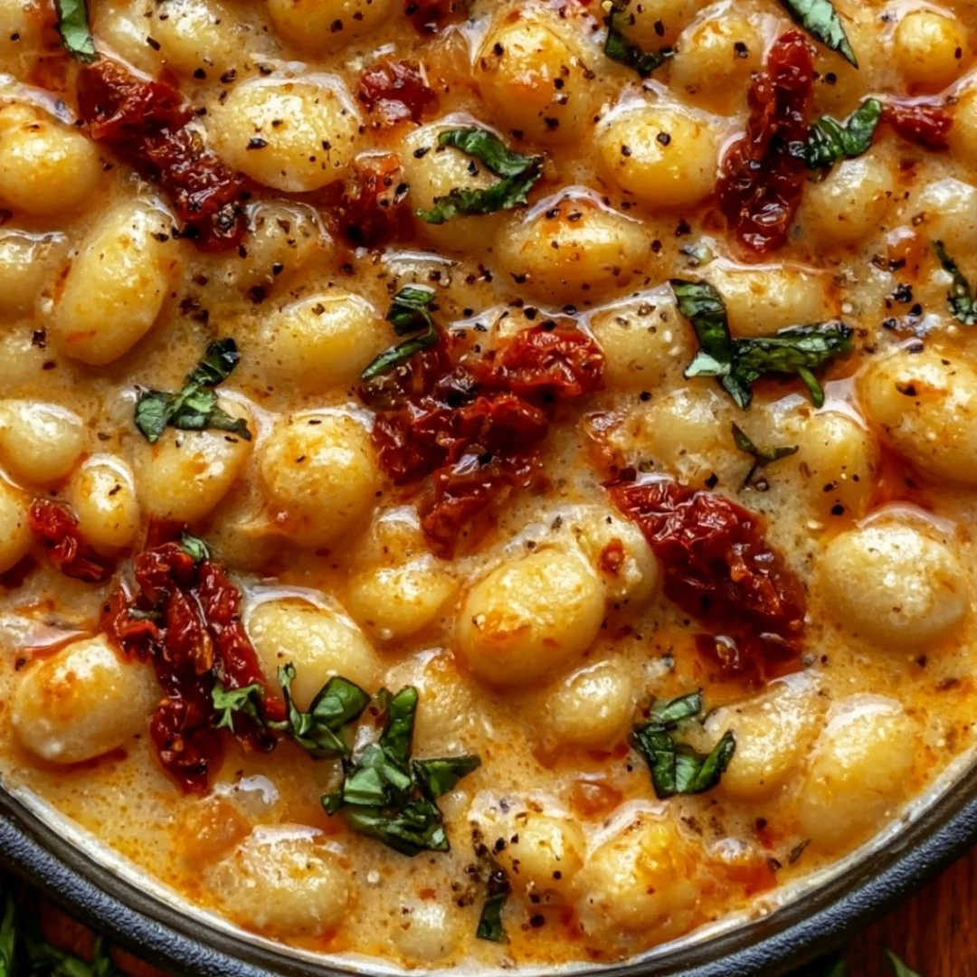 Tuscan Marry Me Butter Beans served in a rustic bowl with herbs