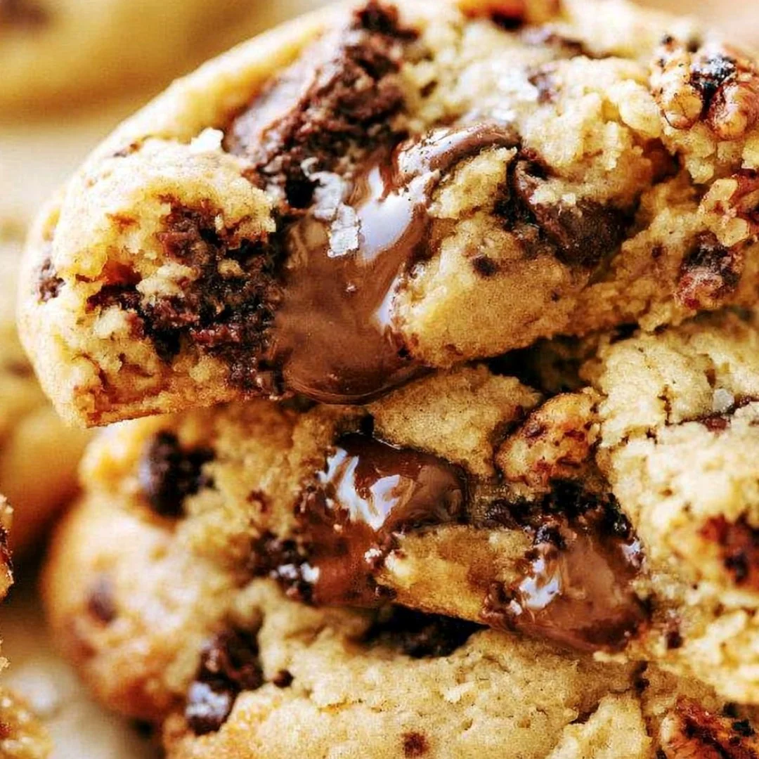 Delicious fluffy chocolate chip cookies freshly baked