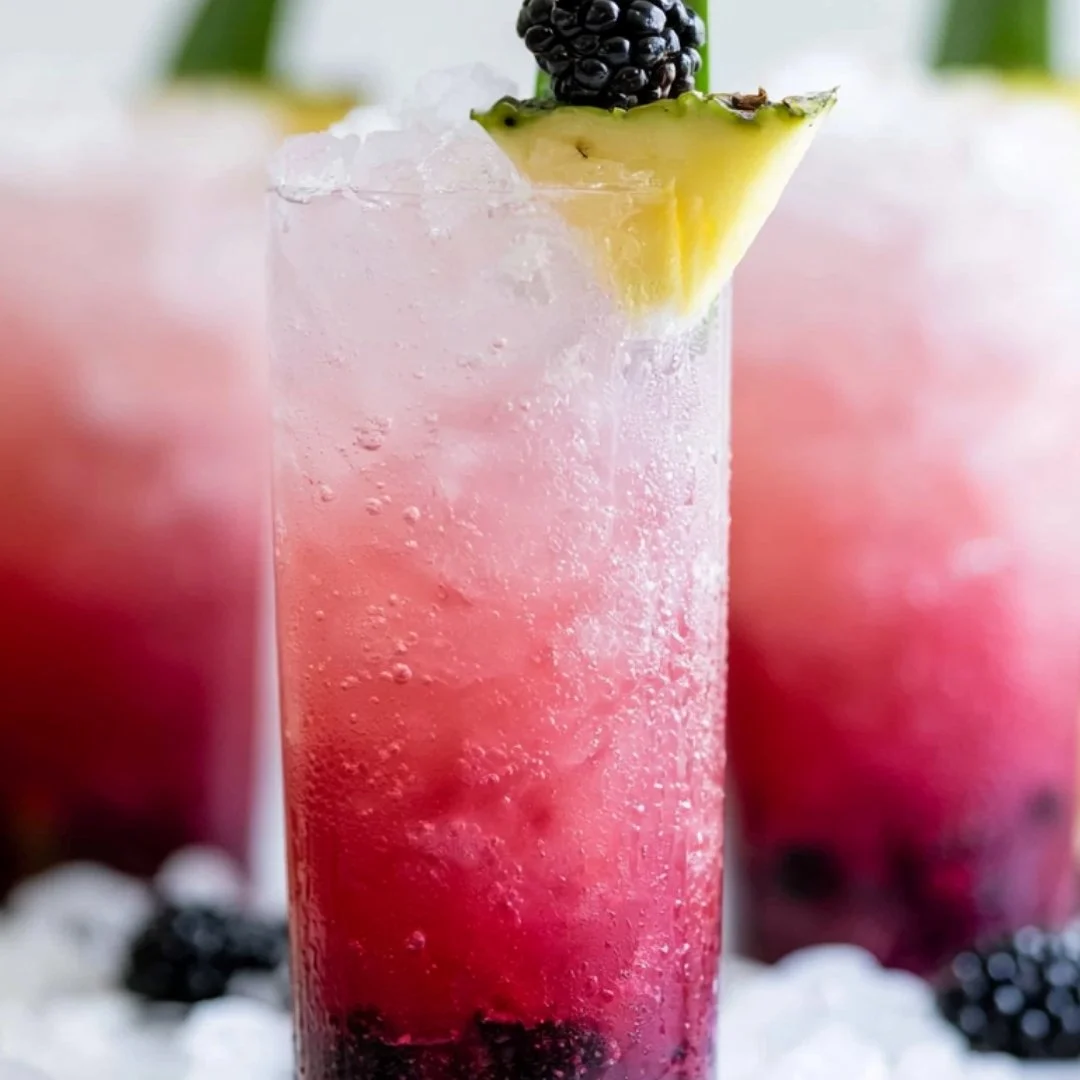 Pineapple Ginger Beer mocktail served in a glass with tropical garnish